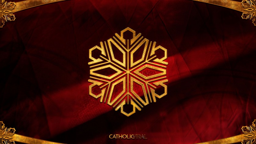 14 Fantastic Christmas Icons - HD Christmas Wallpapers - Christmas Snowflake on Red Background