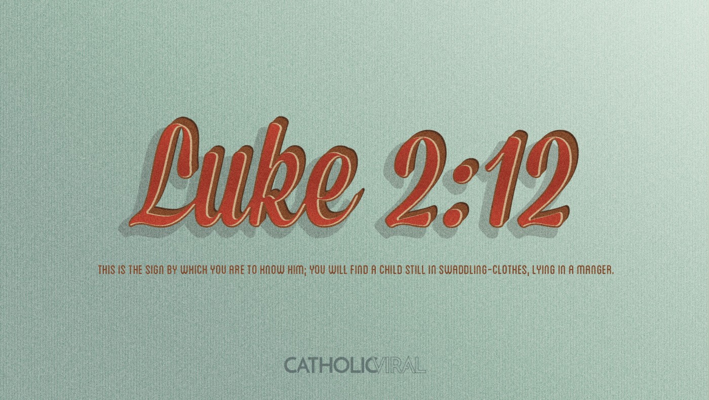 8 Vintage Verses from Scripture about the Nativity- HD Christmas Wallpapers - Luke 2:12