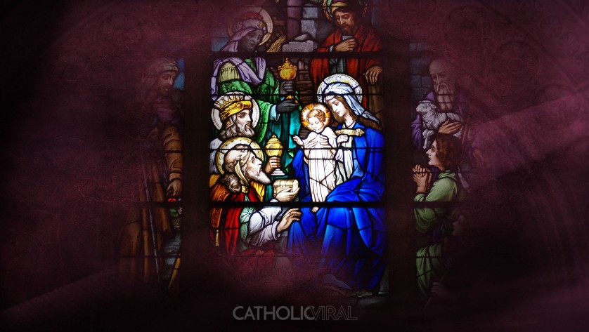 17 Stunning Stained-Glass Windows of the Nativity - HD Christmas Wallpapers - The Adoration of the 3 Kings