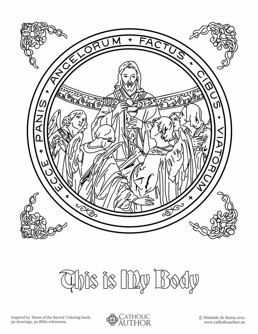 This is My Body - 12 Free Hand-Drawn Catholic Coloring Pictures
